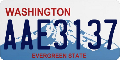 WA license plate AAE3137