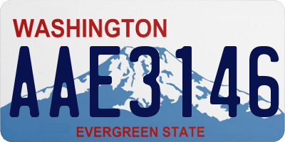 WA license plate AAE3146