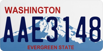 WA license plate AAE3148