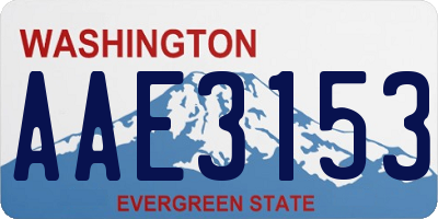 WA license plate AAE3153