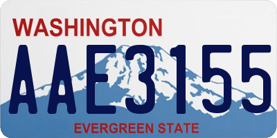 WA license plate AAE3155