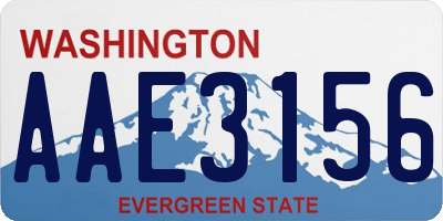 WA license plate AAE3156