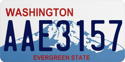 WA license plate AAE3157
