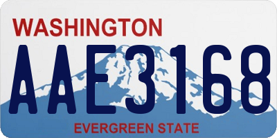 WA license plate AAE3168