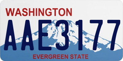 WA license plate AAE3177