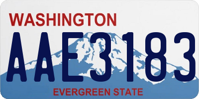 WA license plate AAE3183