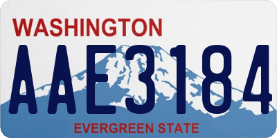 WA license plate AAE3184