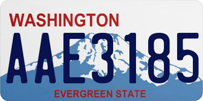 WA license plate AAE3185