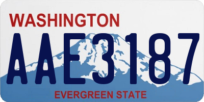 WA license plate AAE3187
