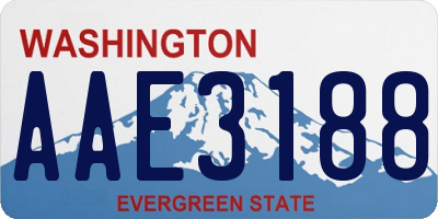 WA license plate AAE3188