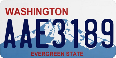 WA license plate AAE3189