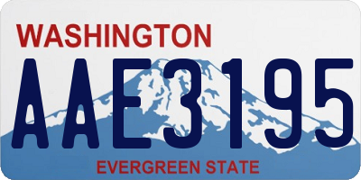 WA license plate AAE3195