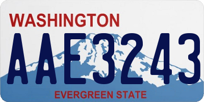 WA license plate AAE3243