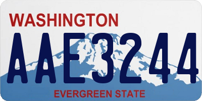 WA license plate AAE3244