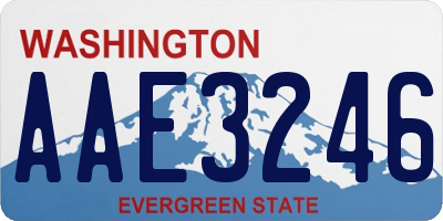WA license plate AAE3246