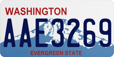 WA license plate AAE3269