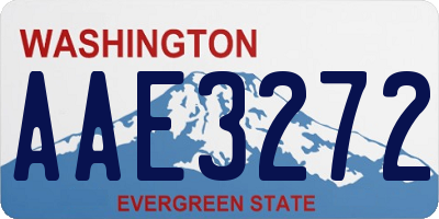 WA license plate AAE3272