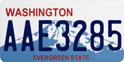 WA license plate AAE3285