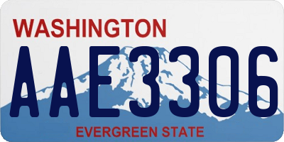 WA license plate AAE3306
