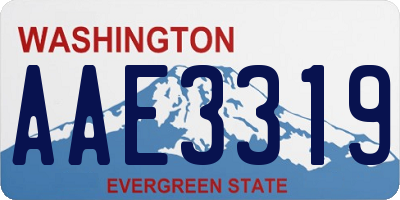 WA license plate AAE3319