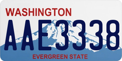 WA license plate AAE3338