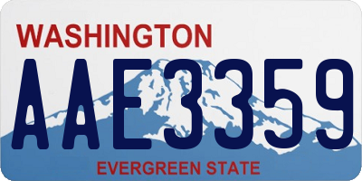 WA license plate AAE3359