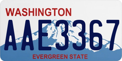 WA license plate AAE3367