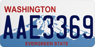 WA license plate AAE3369