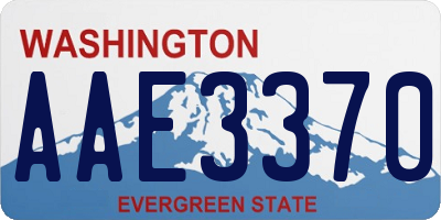WA license plate AAE3370