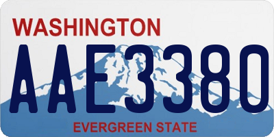 WA license plate AAE3380