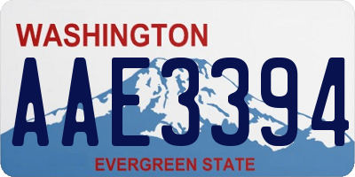 WA license plate AAE3394