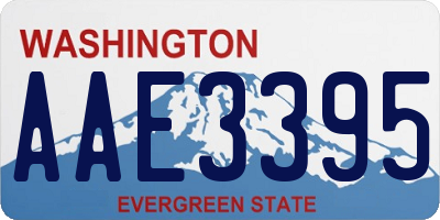 WA license plate AAE3395