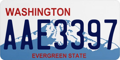 WA license plate AAE3397