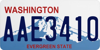 WA license plate AAE3410