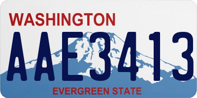 WA license plate AAE3413