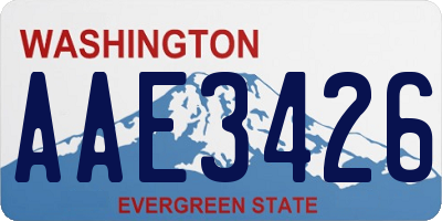 WA license plate AAE3426