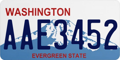 WA license plate AAE3452