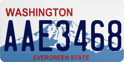WA license plate AAE3468