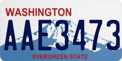 WA license plate AAE3473