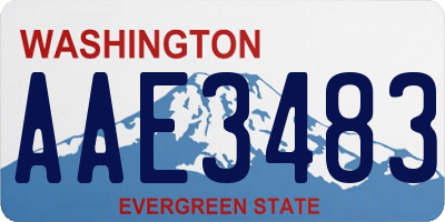 WA license plate AAE3483