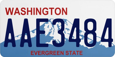 WA license plate AAE3484