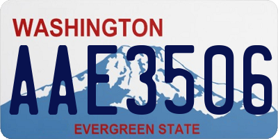 WA license plate AAE3506