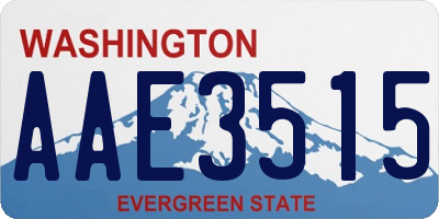 WA license plate AAE3515