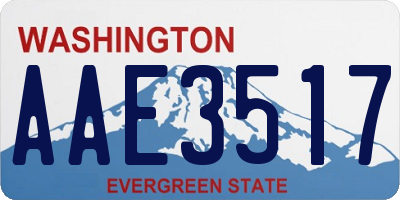 WA license plate AAE3517