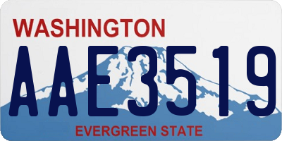 WA license plate AAE3519