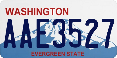 WA license plate AAE3527