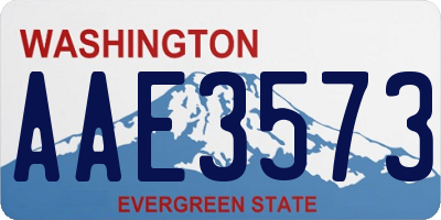 WA license plate AAE3573