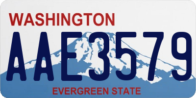 WA license plate AAE3579