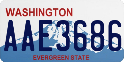 WA license plate AAE3686