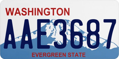 WA license plate AAE3687